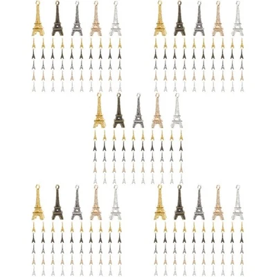  5 Count Eiffelturm Anhänger Retro -Schlüsselbund Schlüsselanhängerring - Bild 1 von 4