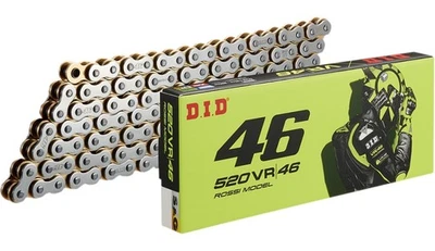 D.I.D M520VR46SG120 520 VR46 X-Ring Chain - Silver/Gold - 120 links - Image 1 of 3