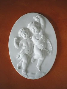 BASSORILIEVO IN GESSO BIANCO PB 023 36x26 cm. ARREDO INTERNI - Foto 1 di 1