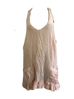 TOPSHOP БУТИК РЕДКАЯ БЛЕДНО-РОЗОВЫЙ ШЕЛК СКОЛЬЖЕНИЯ ФУТБОЛКА МИНИ-ПЛАТЬЕ UK 10 EU 38 МАЛЕНЬКИЙ С ЯРЛЫКАМИ - Изображение 1 из 4