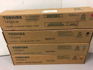 Toshiba T-FC25 OEM CYMK Set 4 Toner Cyan Gelb Schwarz Magenta für E-Studio - Bild 1 von 2
