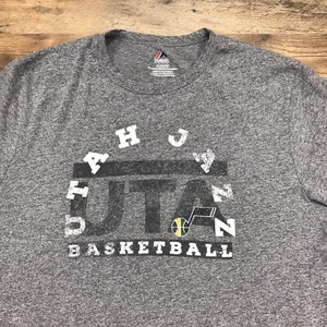 Utah Jazz T Shirt Adult Extra Large Soft Tee NBA Basketball Majestic Mens XL - Picture 1 of 8