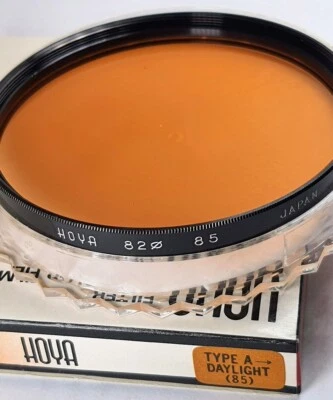 Hoya 82mm 85A 85-A 85 A Color Conversion Glass Lens Filter Japan 82 mm E82 E-82 - Image 1 of 4