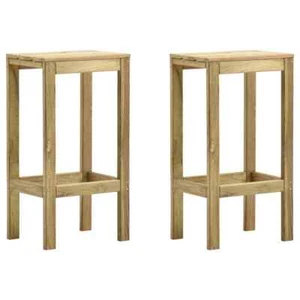 Sgabelli da Bar da Giardino 2 pz in Legno di Pino Impregnato - vidaXL - Foto 1 di 5