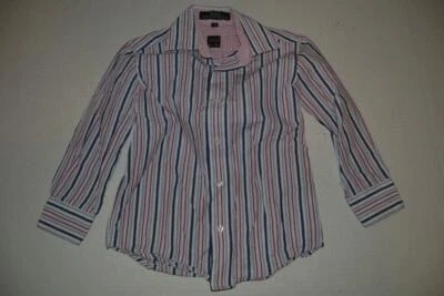 CAMISA DE VESTIR IKE BEHAR NEW YORK ROJO BLANCO AZUL RAYAS NIÑOS TALLA 5 Foto 1 de 4