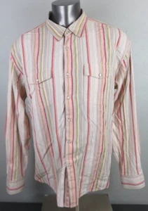 Mens Scully Pearl Snap Button Front Dress Shirt XL Striped Multicolor Western - Picture 1 of 13