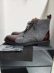 Taft "TheJack" Herren Stiefel Schnürung Wolle Grau Leder Handgefertigt Größe 12,5 - Bild 1 von 7