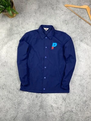 Penfield Big Logo Nylon Collared Navy Coach Jacket Mens Size S - Image 1 of 4