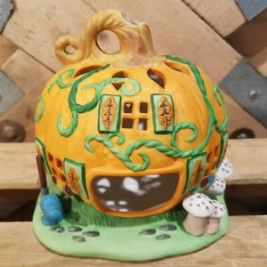 PartyLite Pumpkin House Tealight Candle Holder Halloween Autumn - Swanky Barn - Picture 1 of 12