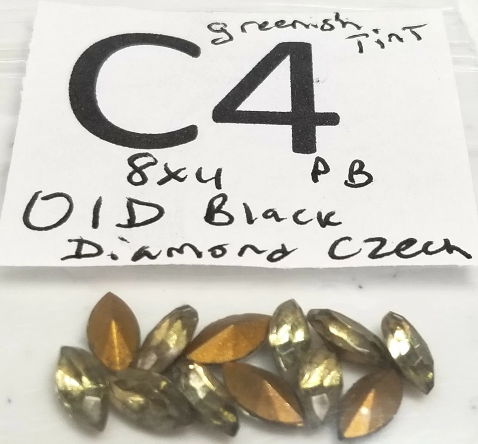 Vtg Navette 8x4mm 8x3mm Rhinestone Czech W Germany Swarovski Jewelry Repair 5005 - Image 1 of 1