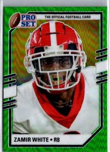 Zamir White 2022 Leaf Pro Set Metal Rookie Green Raiders - Picture 1 of 2