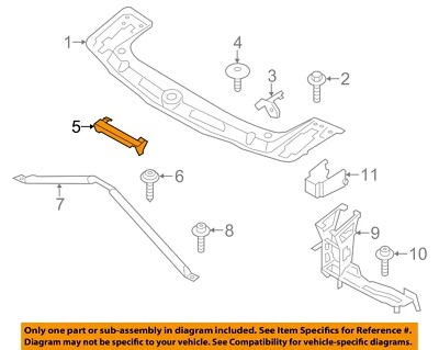Soporte central de soporte de radiador BMW OEM 14-16 328i GT xDrive 51747385734 Foto 1 de 2