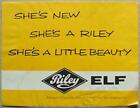 RILEY ELF Mk I Car Sales Brochure 1961-62 #H&amp;E 61100