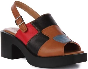 Justinreess England Rachel offene Zehenpartie Damen-Sandale braun US 5 – 9 - Bild 1 von 12