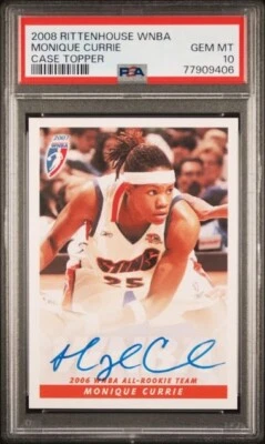 2008 Rittenhouse WNBA Case Topper 2007 Autograph Monique Currie Duke PSA 10 - Image 1 of 2