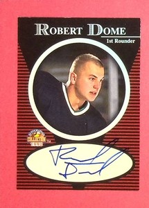 1997-98 Score Board Collection Hockey Card Robert Dome Autograph