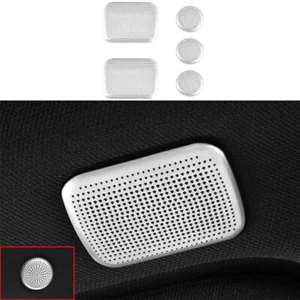 Silver stainless Roof Speaker Audio Cover Trim 5pcs For Cadillac CT4 CT4-V 20-23 - Picture 1 of 7