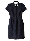 J. Crew Collection Sz 0 Open Back Black Lace Dress Shift Dress Lined Knee Length