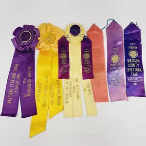8 nastri vintage Waterloo Iowa Indiana Palomino Horse Parade Award 1946-1950 - Foto 1 di 11