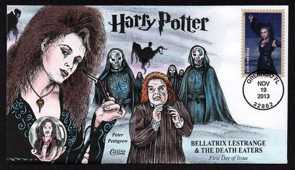 EE. UU., SCOTT # 4844, COLLINS FDC PORTADA DE 2013 HARRY POTTER, BELLATRIX LESTRANGE Foto 1 de 1