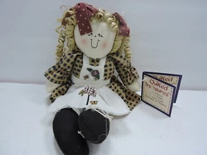 Quilted Treasures 8 inch Raffia Hair Doll very cute painted face - Picture 1 of 6