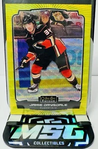 2022-23 UD OPC Platinum Jamie Drysdale Neon Yellow Surge Anaheim Ducks SP - Picture 1 of 2