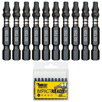 10x 50mm SabreCut T25 Torx Impact Drill Driver Screwdriver Bits Set PROFESSIONAL