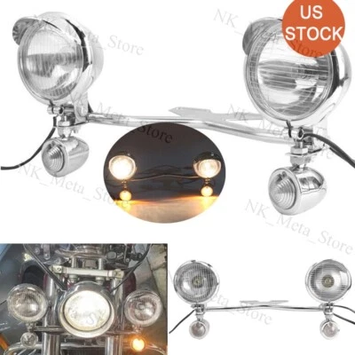 Barra de luces puntuales de señal de giro de paso para Honda Shadow ACE Aero VT 750 1100 VLX 600 Foto 1 de 4
