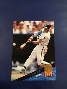 1993 Leaf # 146 GEORGE BRETT Kansas City Royals Great Baseball Card !