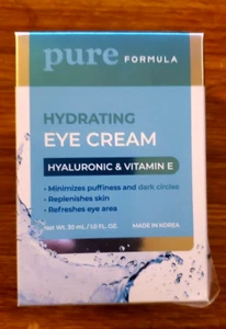HYDRATING EYE CREAM HYALURONIC & VITAMIN E MINIMIZES PUFFINESS AND DARK CIRCLES - Picture 1 of 4