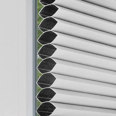 ROLLOS24 Favi plissettato termico blackout 100% oscuramento su misura montaggio in piega di vetro