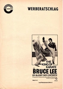 Kino # Werberatschlag # Bruceploitation: The King of Karate # 1975 # unbenutzt - Picture 1 of 1