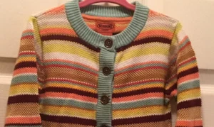 Missoni for Target Multi Color Girls Cardigan Sweater Striped XS Cotton/Rayon - Picture 1 of 3