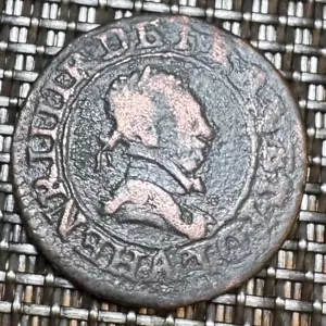 HENRI III 1589 (1303) DOUBLE TOURNAMENT COIN WANTED - Picture 1 of 2