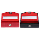 Black/Red Decorative Lipstick Case Holder with Mirror for Purse Cosmetic Makeup