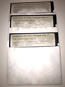 Vintage Wolfenstein 3D + Dienstprogramme seltene PC DOS Diskettencomputer Software, 5,25" - Bild 1 von 4
