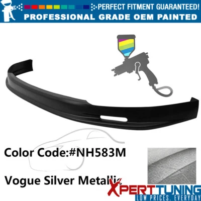 Fits 96-98 Honda Civic Mug Style Painted #NH583M Vogue Silver Metallic Front Lip Foto 1 de 4