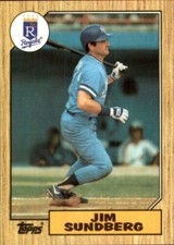 1987 Topps #190 Jim SUNDBERG  catcher   Kansas City ROYALS  EXcellent FREE ship