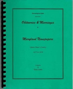 RARE 1998 DATA TAKEN FROM OBITUARIES & MARRIAGES IN NEWSPAPERS QUEEN ANNE'S VGC - Picture 1 of 1