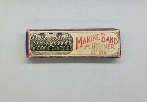 Vintage M. Hohner Marine Band Harmonica No. 1896 - Key Of C Original Box - Picture 1 of 5