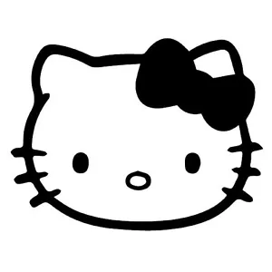 Hello Kitty Head Vinyl Decal Window Sticker Laptop, Window, Bottle - Foto 1 di 1