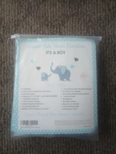 Regal Elephant Baby Shower Decorations Set - ITS A BOY - Baby Shower Kit - Picture 1 of 2
