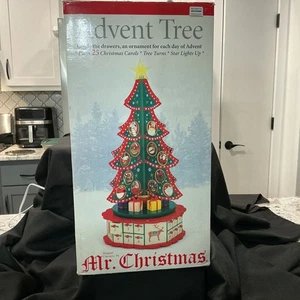 Mr. Christmas Musical Advent Calendar Tree with 24 Ornaments original box - Picture 1 of 8