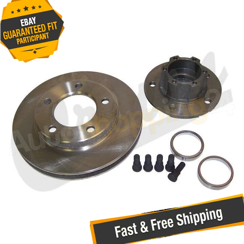 Conjunto de disco delantero Crown J5356183 para Jeep CJ5/CJ7 76-78 con rotor de 1-1/8" de espesor Foto 1 de 4