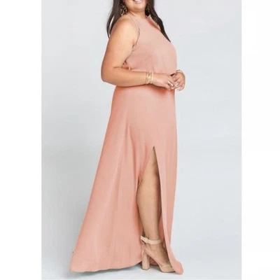 Maxi Vestido Halter Show Me Your Mumu Para Mujer Brezo Sin Espalda Rústico Malva Talla XXL Foto 1 de 4