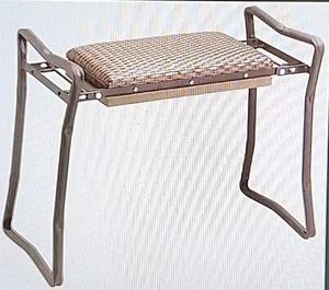NWT Portable Garden Kneeler & Wicker Seat Folding 2 In 1 Bench Tool FLEXRAKE - Picture 1 of 9