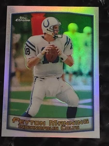 PEYTON MANNING 1999 Topps Chrome REFRACTOR HOF Football Card #120 SP - Picture 1 of 14