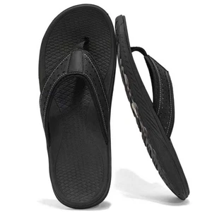 Men's Flip Flops Lightweight Walking Thong Slip On Sandals Indoor Outdoor - Picture 1 of 34