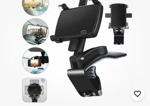 360 degree rotation dashboard car phone holder Sun visor  iPhone Android Smart - Photo 1 sur 19