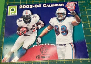 Calendrier publicitaire vintage NFL Miami Dolphins 2003-04 Publix Coke - Photo 1/3